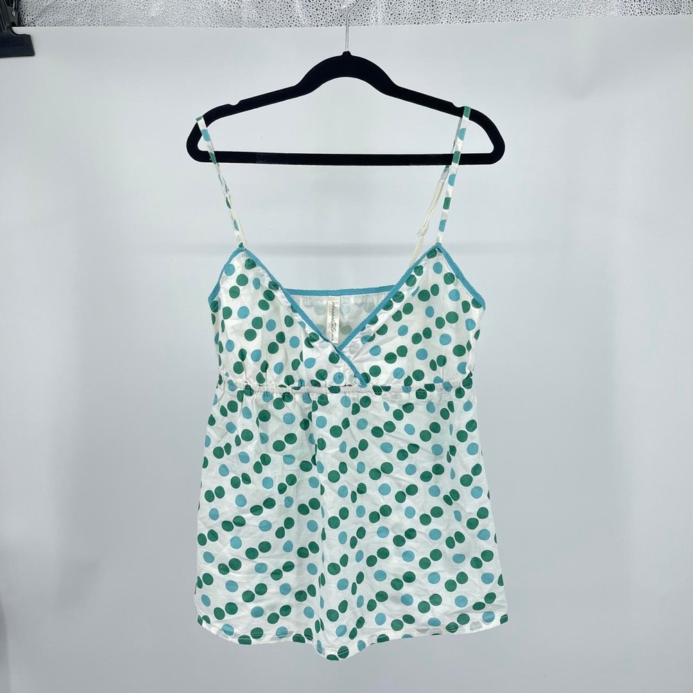 Vintage Y2K Aeropostale Women's Babydoll Top S Polka Dot Whimsy Preppy 2010s
